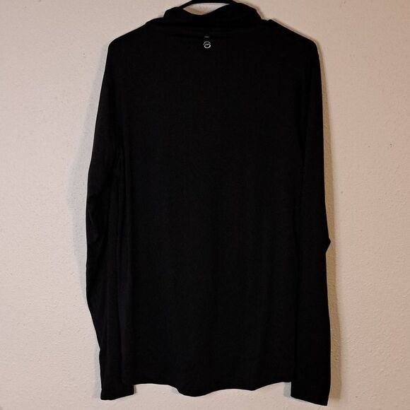 Magellan Black Half-Zip Long Sleeve shirt size medium - Picture 3 of 5